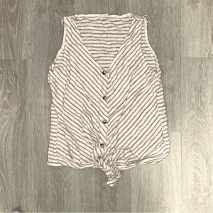 Striped Tank Top Tie-Knot